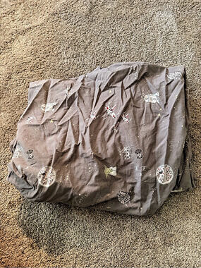 Pottery Barn Kids Star Wars Organic Cotton Fitted Crib Sheet Gray Baby Yoda R2-D
